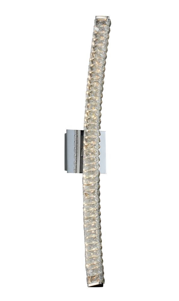 Allegri Lighting-035721-010-FR001-Aries - 32 Inch 16W LED Wall Sconce   Chrome Finish with Firenze Crystal