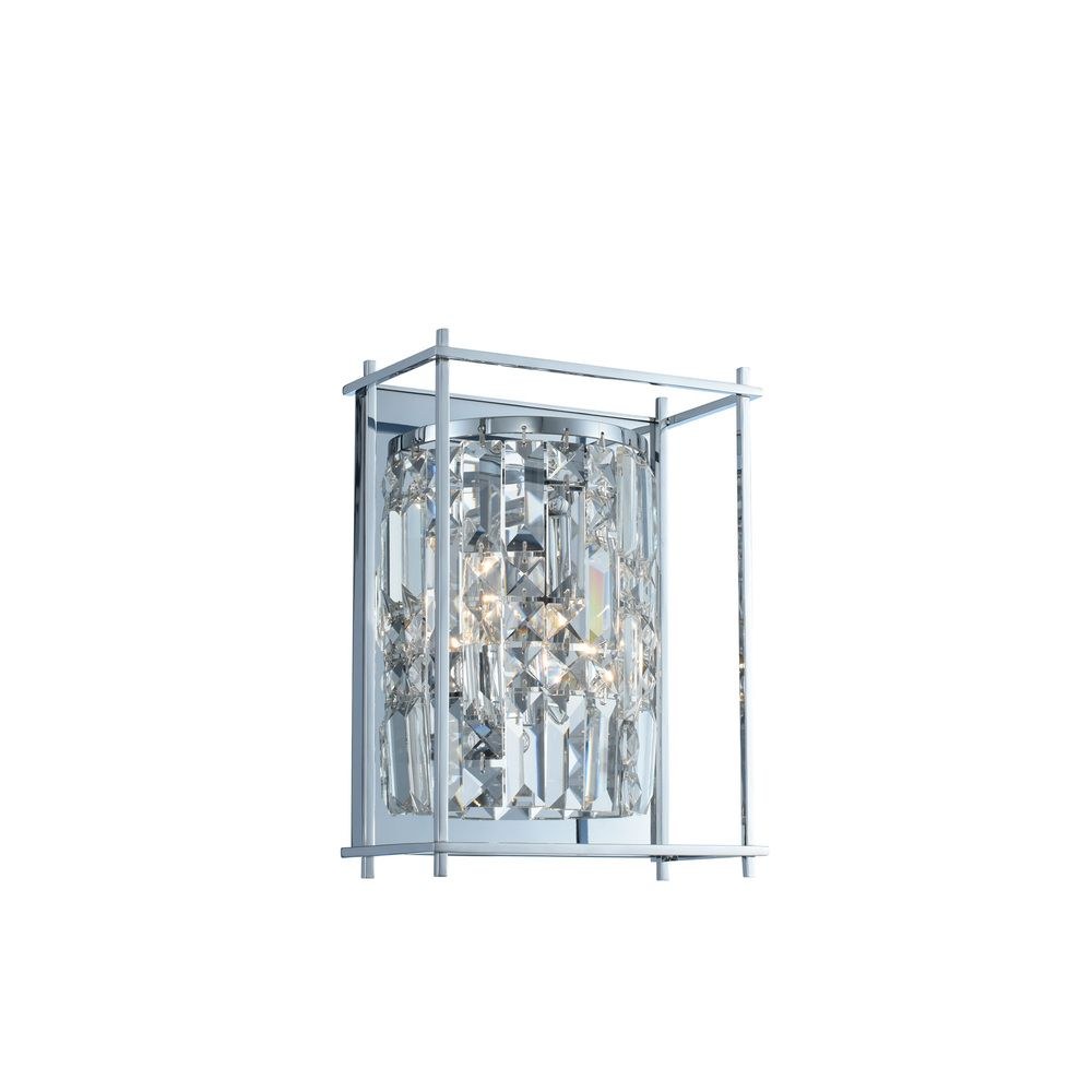 Allegri Lighting-036120-010-FR001-Joni - One Light Small Wall Sconce Chrome  Chrome Finish with Firenze Crystal