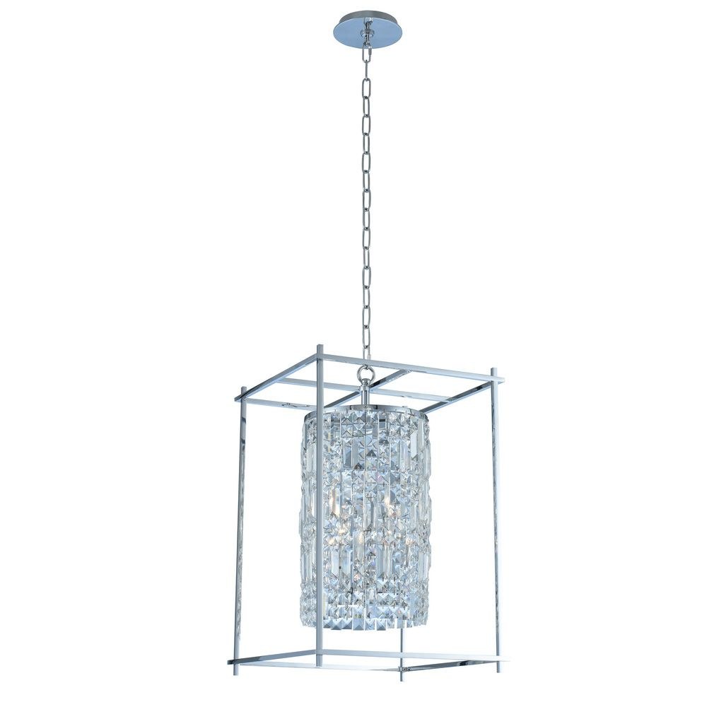 Allegri Lighting-036150-010-FR001-Joni - Four Light Foyer Chrome  Chrome Finish with Firenze Crystal