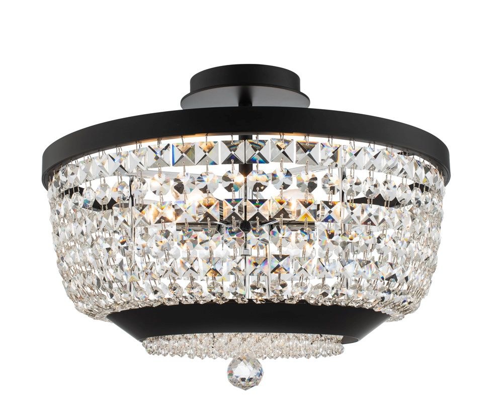 Allegri Lighting-037345-052-FR001-Terzo - 6 Light Semi-Flush Mount   Terzo - 6 Light Semi-Flush Mount