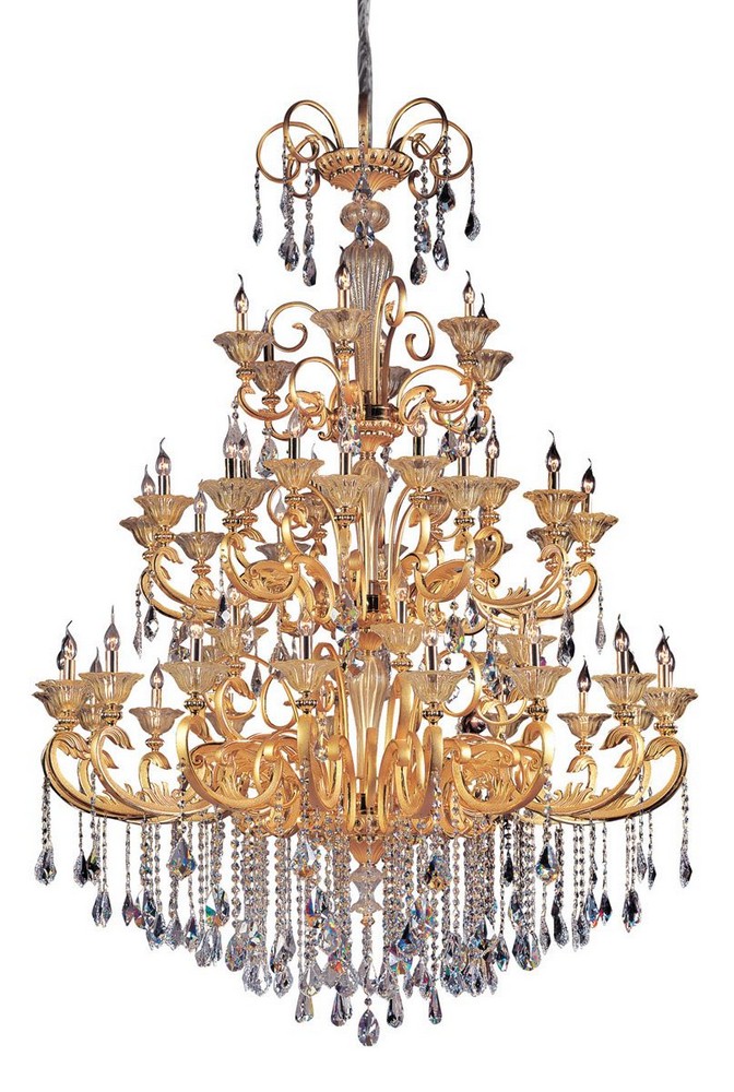 Allegri Lighting-10456-016-FR001-Legrenzi - Forty-Eight Light Chandelier   24K Two Tone Gold Finish with Firenze Clear Crystal