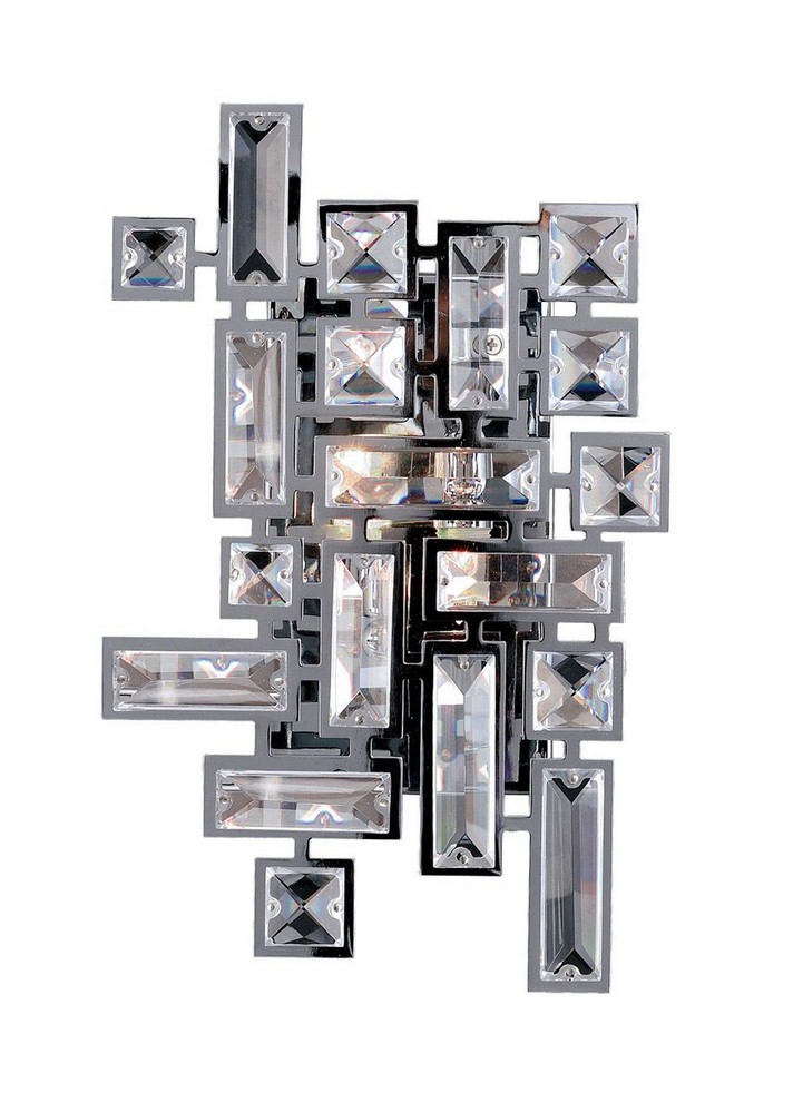 Allegri Lighting-11191-010-FR001-Vermeer - Two Light Wall Bracket   Chrome Finish with Firenze Clear Crystal