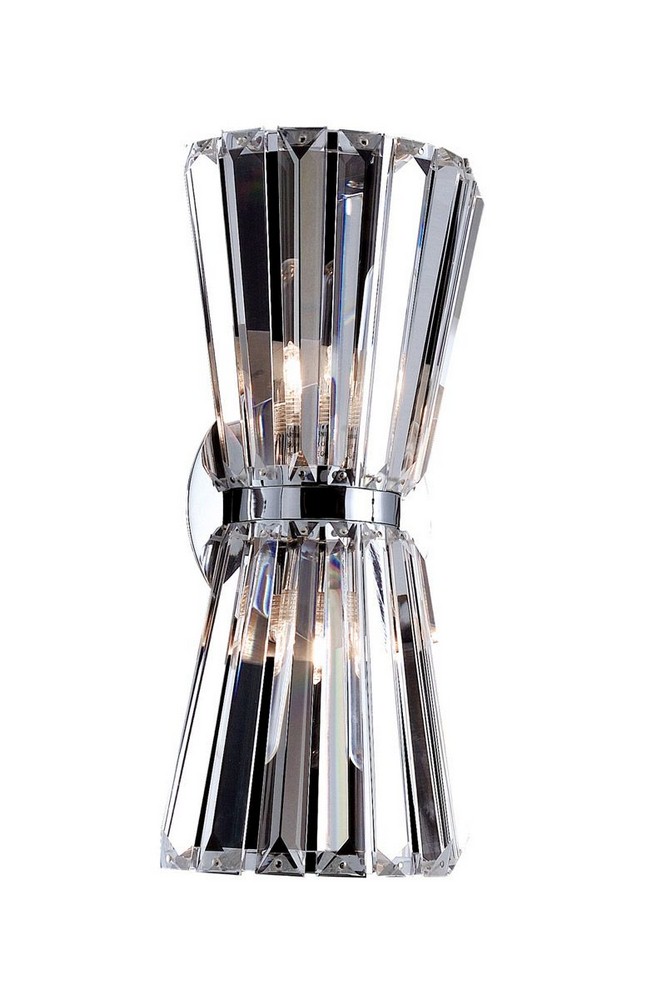 Allegri Lighting-11272-010-FR001-Armanno - Two Light Wall Sconce   Chrome Finish with Firenze Clear Crystal