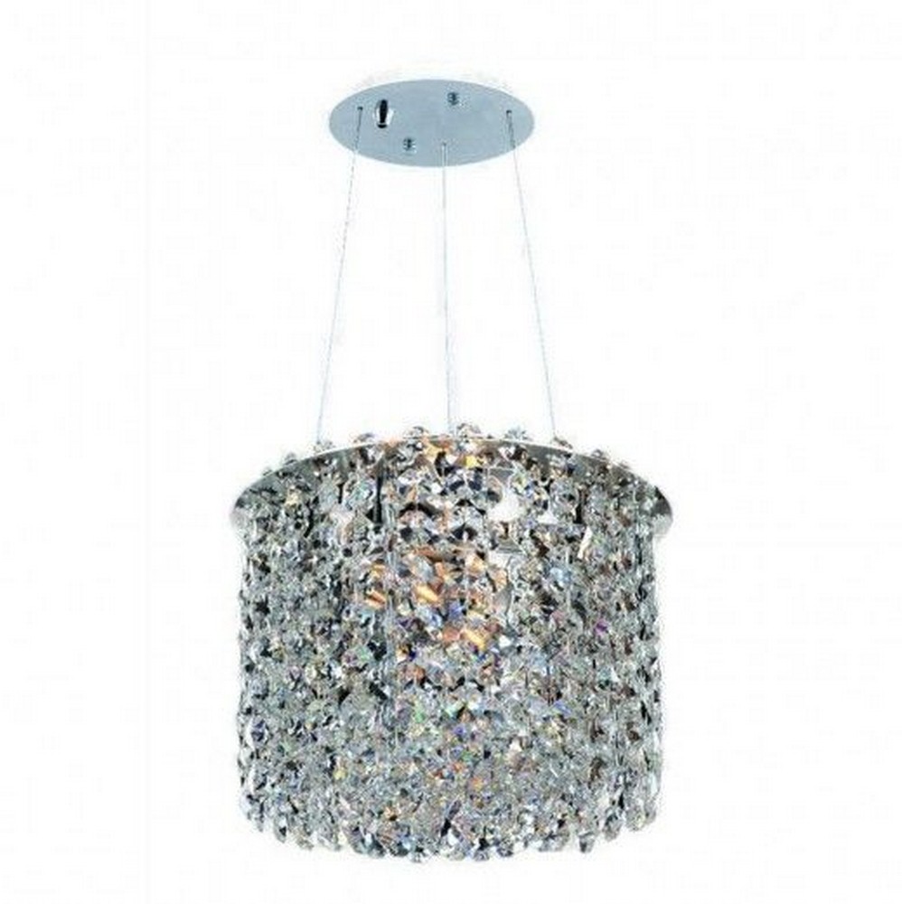 Allegri Lighting-11666-010-FR001-Milieu Metro - 8 Inch Two Light Pendant   Chrome Finish with Firenze Clear Crystal