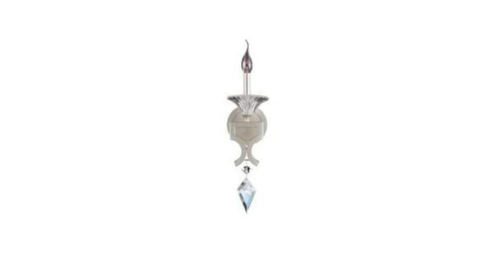 Allegri Lighting-11671-022-FR001-Florence - One Light Wall Sconce   Tarnished Silver Finish with Firenze Clear Crystal