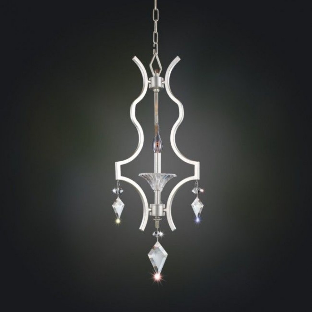 Allegri Lighting-11674-022-FR001-Florence - One Light Mini Chandelier   Tarnished Silver Finish with Firenze Clear Crystal