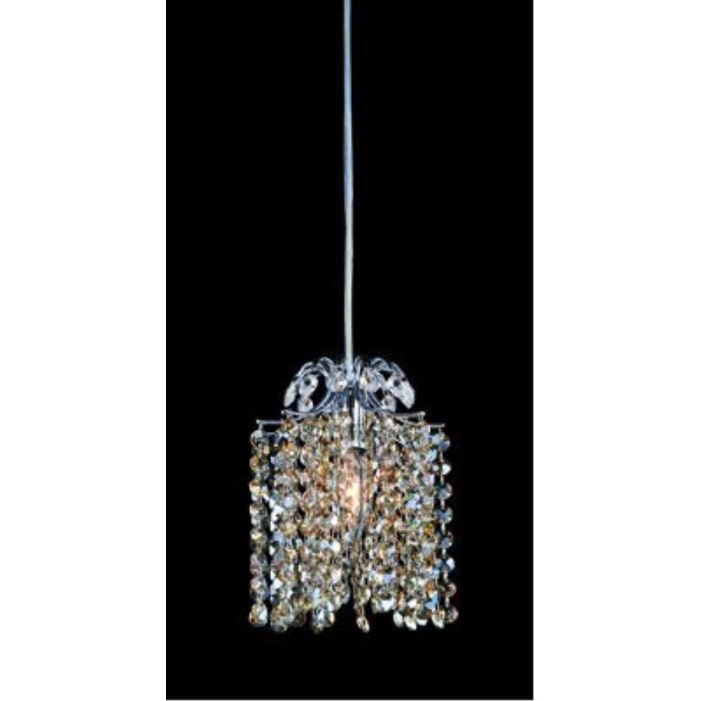 Allegri Lighting-11761-010-FR001-Milieu - 9 Inch One Light Mini Pendant Chrome Clear Milieu - 9 Inch One Light Mini Pendant