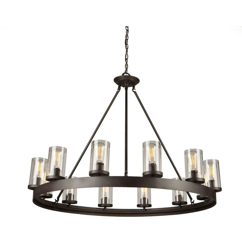 Artcraft Lighting-AC10002-Menlo Park - 12 Light Chandelier   Oil Rubbed Bronze Finish with Clear Glass