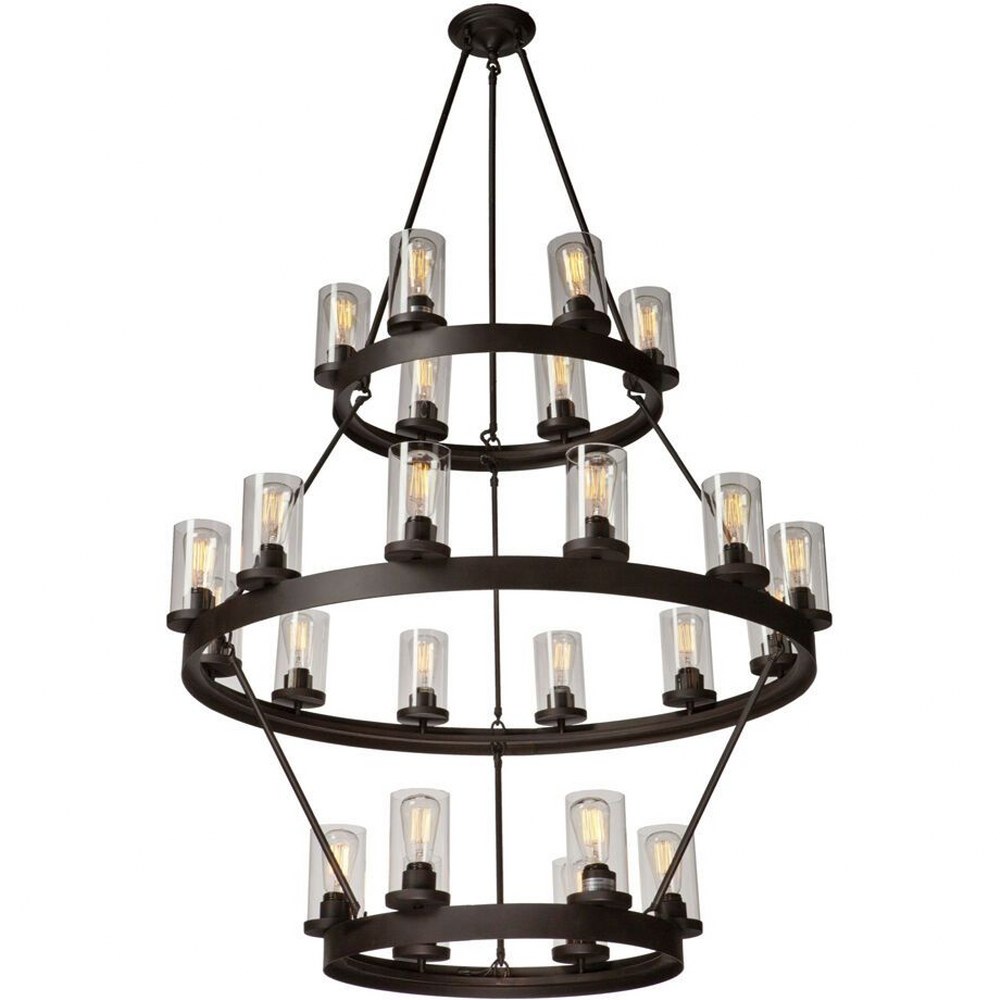 Artcraft Lighting-AC10004-Menlo Park - 24 Light Chandelier   Oil Rubbed Bronze Finish with Clear Glass