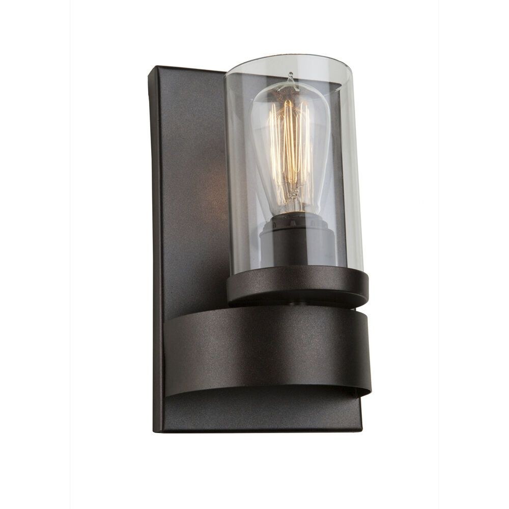 Artcraft Lighting-AC10007-Menlo Park-1 Light Wall Mount in Transitional Style-5 Inches Wide by 10 Inches High   Oil Rubbed Bronze Finish with Clear Glass