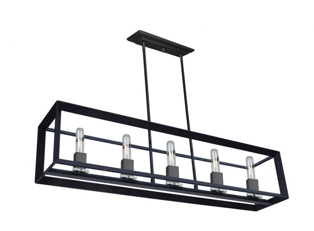 Artcraft Lighting-AC10065-Vineyard - 5 Light Island Matte Black  Matte Black Finish