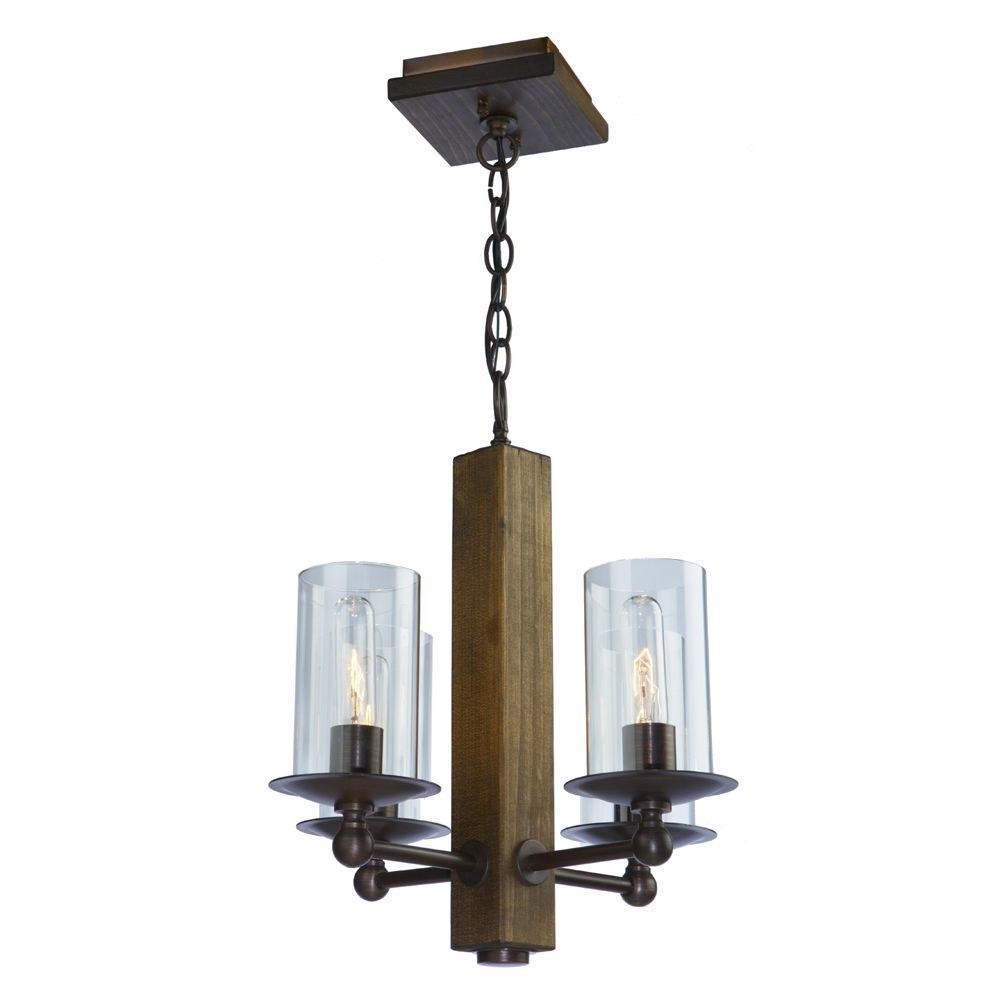 Artcraft Lighting-AC10144BU-Legno Rustico-4 Light Chandelier in Traditional Style-16 Inches Wide by 18 Inches High Brunito Bronze  Brunito Bronze Finish