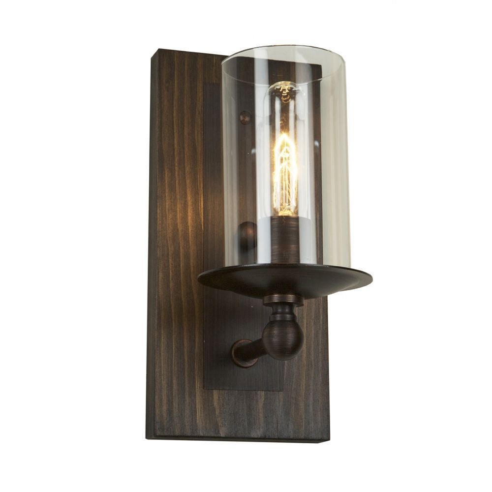 Artcraft Lighting-AC10147BU-Legno Rustico-1 Light Wall Mount in Traditional Style-5.5 Inches Wide by 12 Inches High   Brunito Bronze Finish
