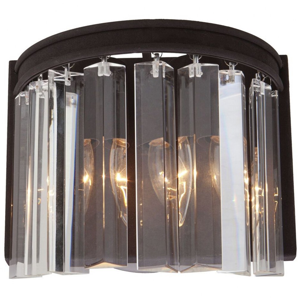 Artcraft Lighting-AC10402JV-El Dorado - 2 Light Wall Mount Java Brown  Java Brown Finish with Clear Crystal