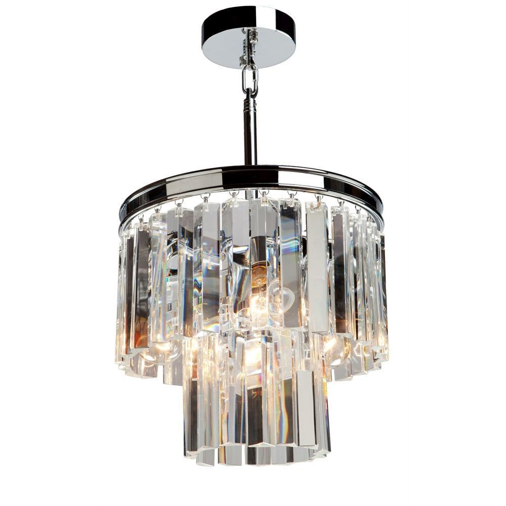 Artcraft Lighting-AC10403CH-El Dorado-3 Light Chandelier in Transitional Style-12 Inches Wide by 10.75 Inches High Chrome  Java Brown Finish with Clear Crystal