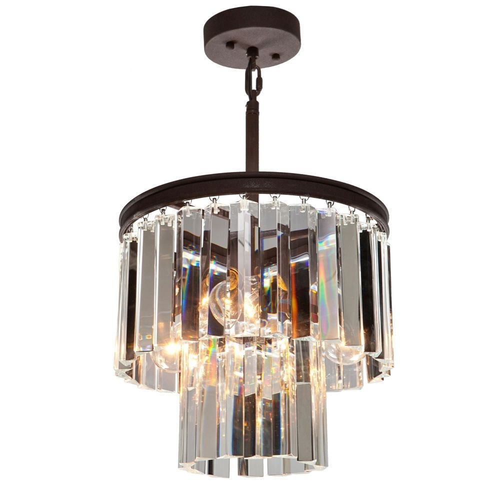 Artcraft Lighting-AC10403JV-El Dorado-3 Light Chandelier in Transitional Style-12 Inches Wide by 10.75 Inches High   Java Brown Finish with Clear Crystal