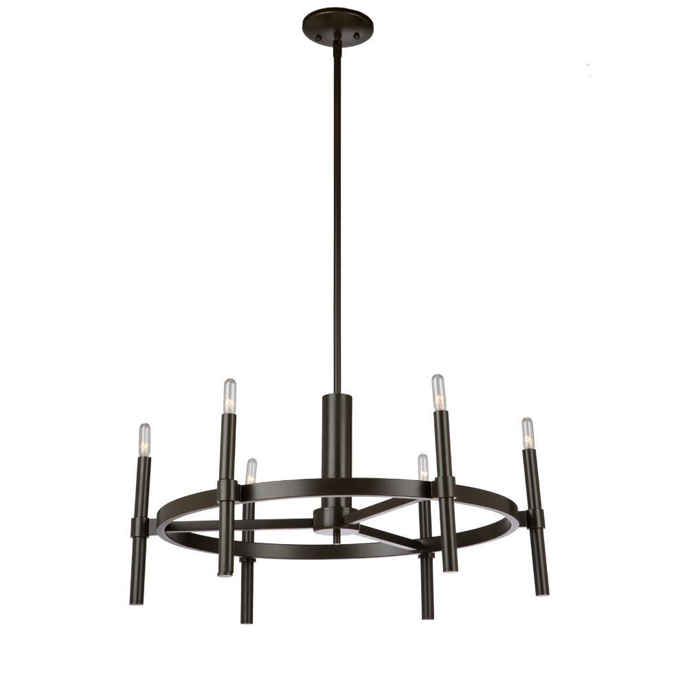 Artcraft Lighting-AC10666OB-Encore - 6 Light Chandelier Oil Rubbed Bronze  Polished Nickel Finish