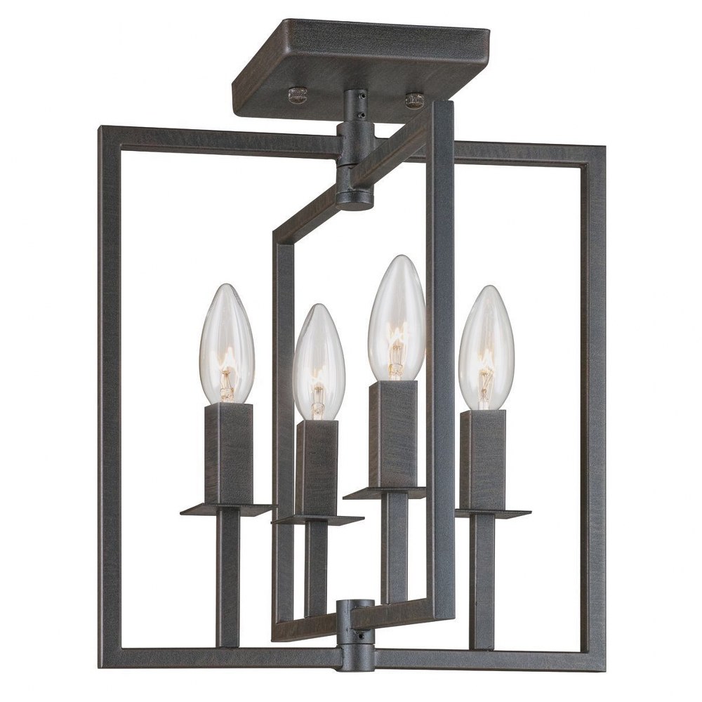 Artcraft Lighting-AC10724OB-Allston-4 Light Flush Mount in Traditional Style-12 Inches Wide by 14 Inches High Oil Rubbed Bronze  Oil Rubbed Bronze Finish