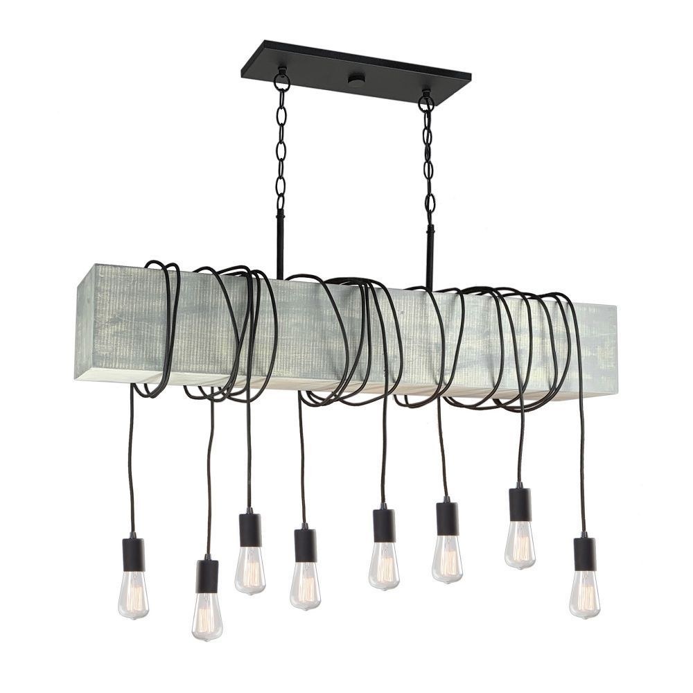 3823300 Artcraft Lighting-AC11508BW-Farmhouse-8 Light Isla sku 3823300