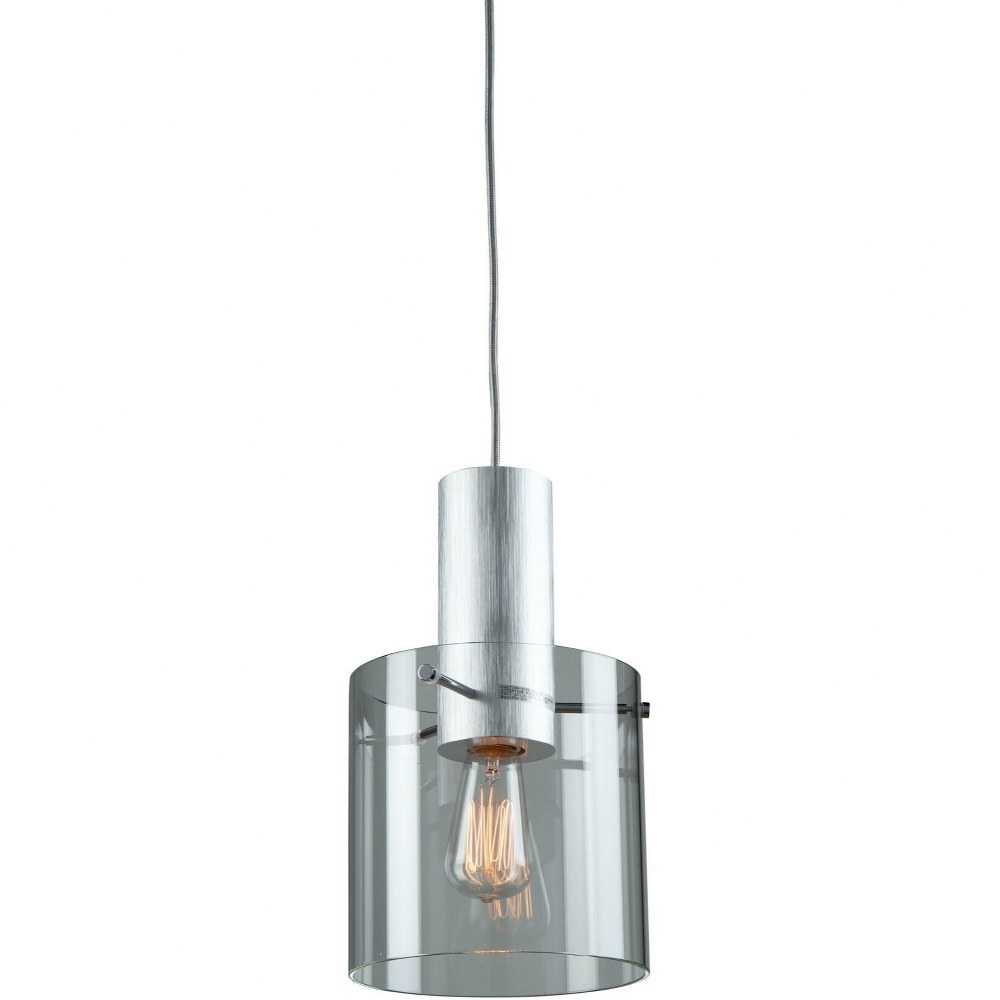 Artcraft Lighting-AC11520CL-Henley - 1 Light Pendant   Brushed Aluminum Finish with Clear Glass