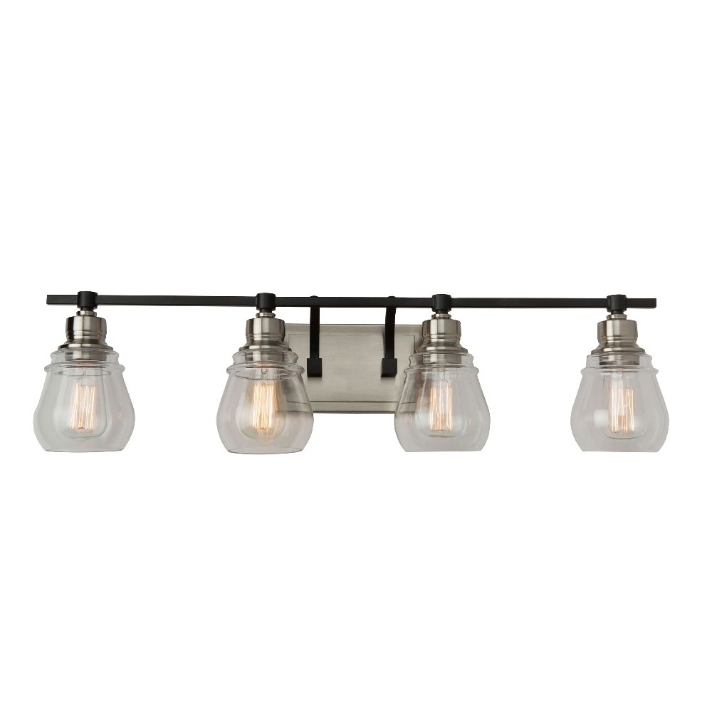 Artcraft Lighting-AC11684NB-Nelson-4 Light Bath Vanity in Transitional Style-6.41 Inches Wide by 7.79 Inches High   Nelson-4 Light Bath Vanity in Transitional Style-6.41 Inches Wide by 7.79 Inches Hig