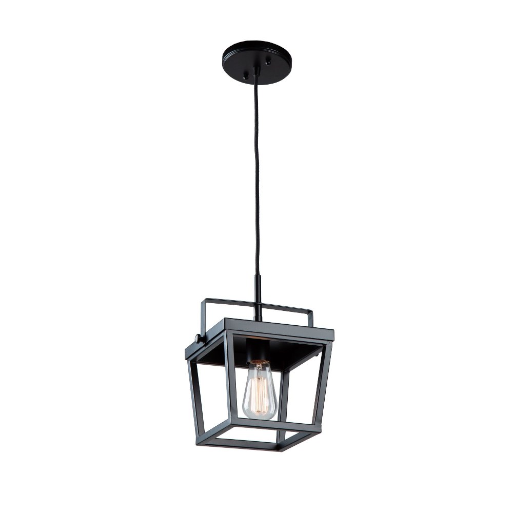 Artcraft Lighting-AC11700BK-Carriage - 1 Light Pendant   Carriage - 1 Light Pendant