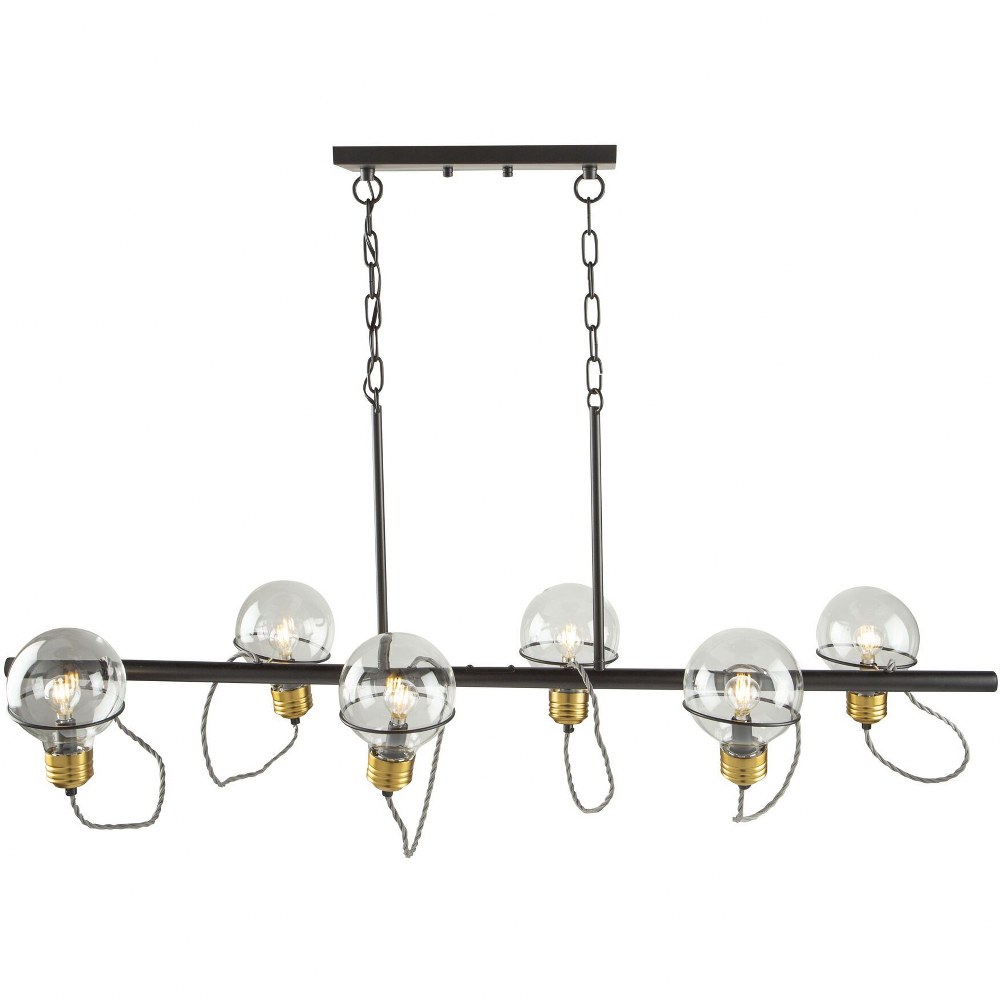 Artcraft Lighting-AC11726BK-Martina-6 Light Island in Industrial Style-15.31 Inches Wide by 21.03 Inches High   Martina-6 Light Island in Industrial Style-15.31 Inches Wide by 21.03 Inches High