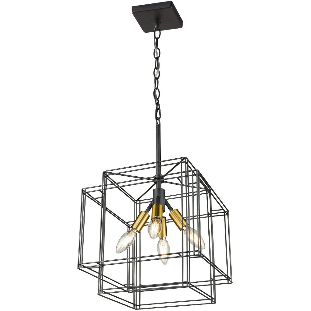 Artcraft Lighting-AC11734BK-Artisan - 4 Light Pendant   Artisan - 4 Light Pendant