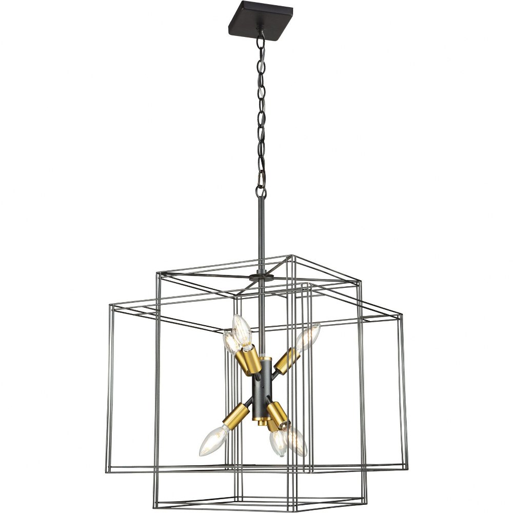 Artcraft Lighting-AC11736BK-Artisan - 6 Light Pendant   Artisan - 6 Light Pendant