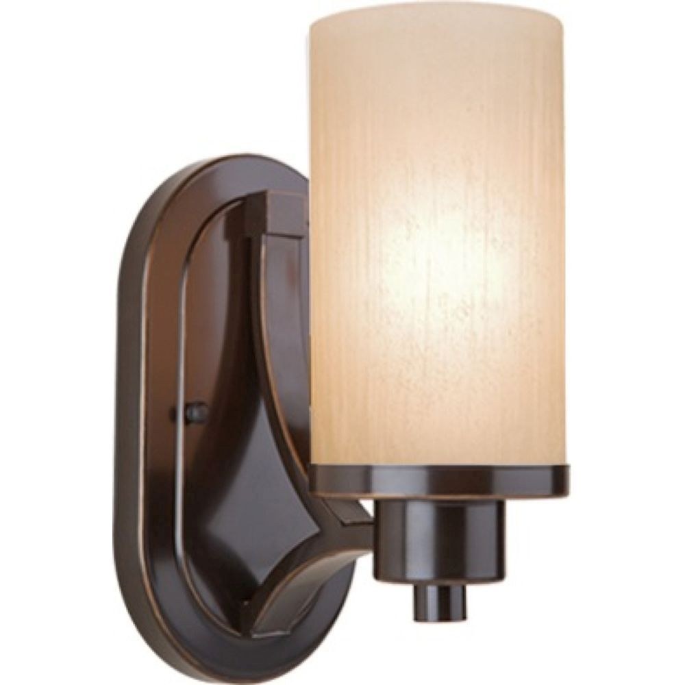 Artcraft Lighting-AC1301OB-Parkdale-1 Light Wall Mount-6 Inches Wide by 8 Inches High   Oil Rubbed Bronze Finish with Opal White Glass