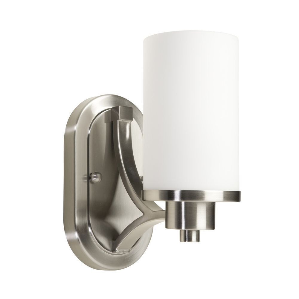 Artcraft Lighting-AC1301PN-Parkdale-1 Light Wall Mount-6 Inches Wide by 8 Inches High Polished Nickel  White Finish with Opal White Glass