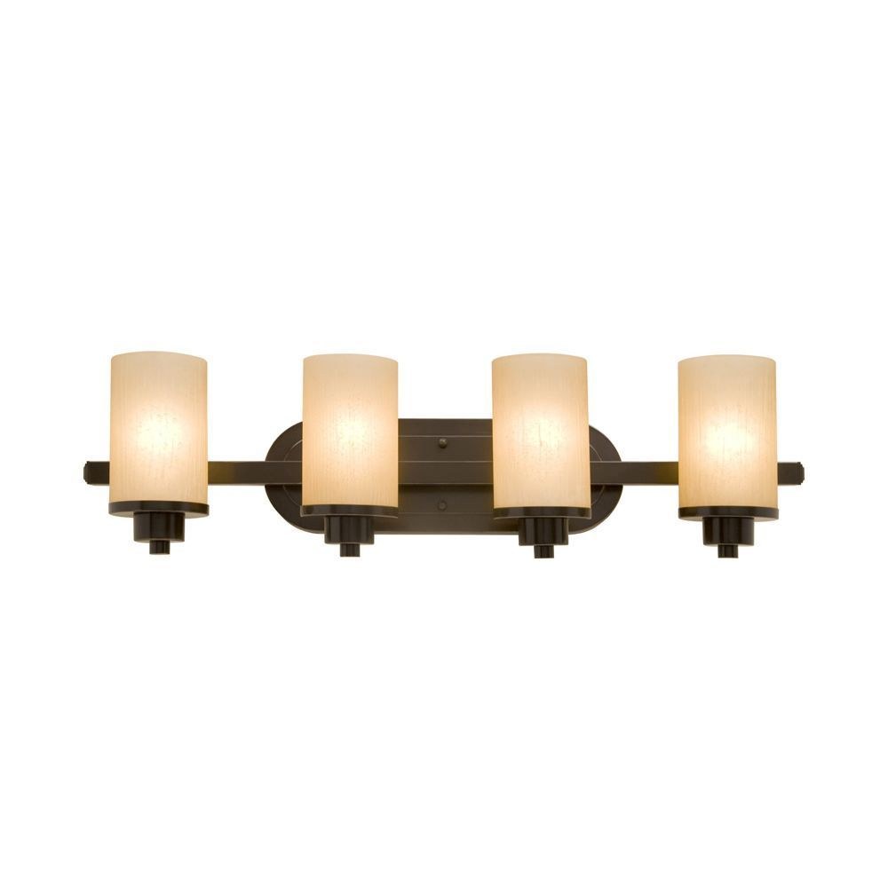 Artcraft Lighting-AC1304OB-Parkdale-4 Light Bath Vanity-30 Inches Wide by 8 Inches High   Oil Rubbed Bronze Finish with Opal White Glass