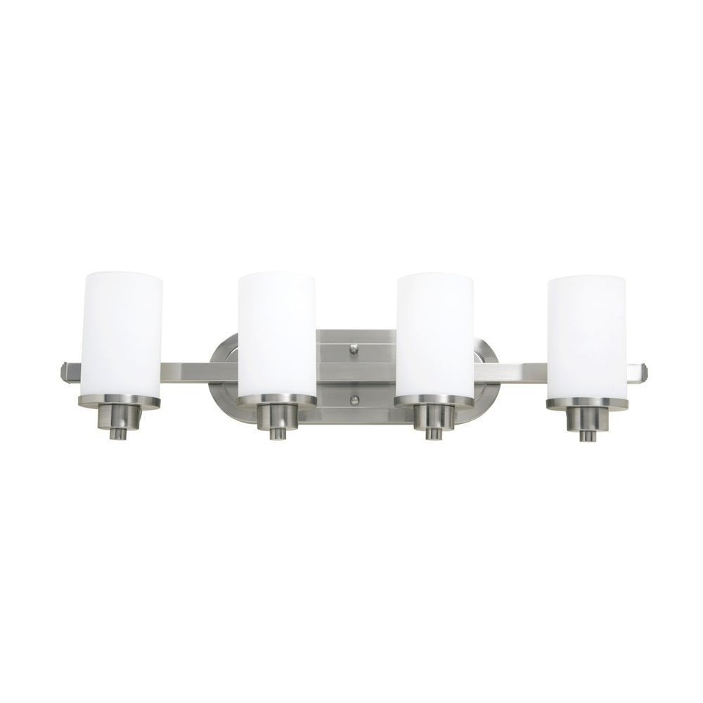 Artcraft Lighting-AC1304PN-Parkdale-4 Light Bath Vanity-30 Inches Wide by 8 Inches High   Polished Nickel Finish with Opal White Glass