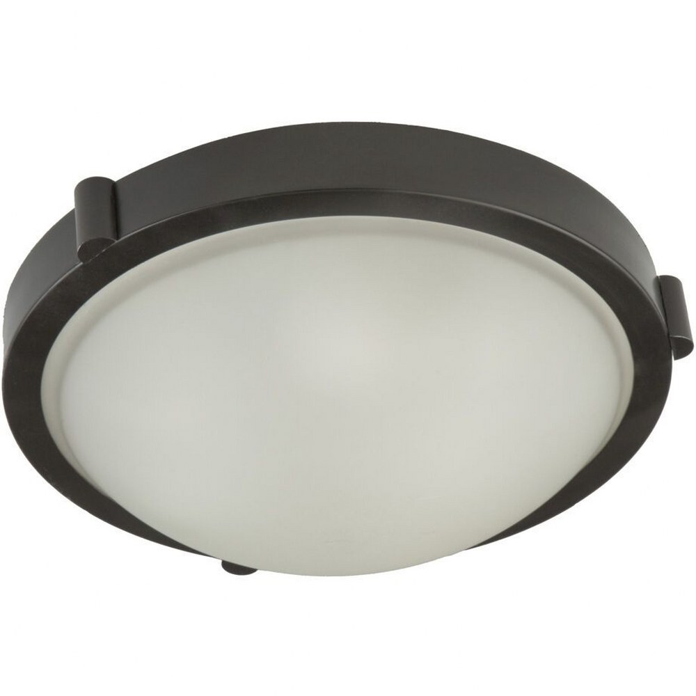 Artcraft Lighting-AC2310OB-Boise-1 Light Flush Mount-10 Inches Wide by 5.5 Inches High   Oil Rubbed Bronze Finish with Opal White Glass