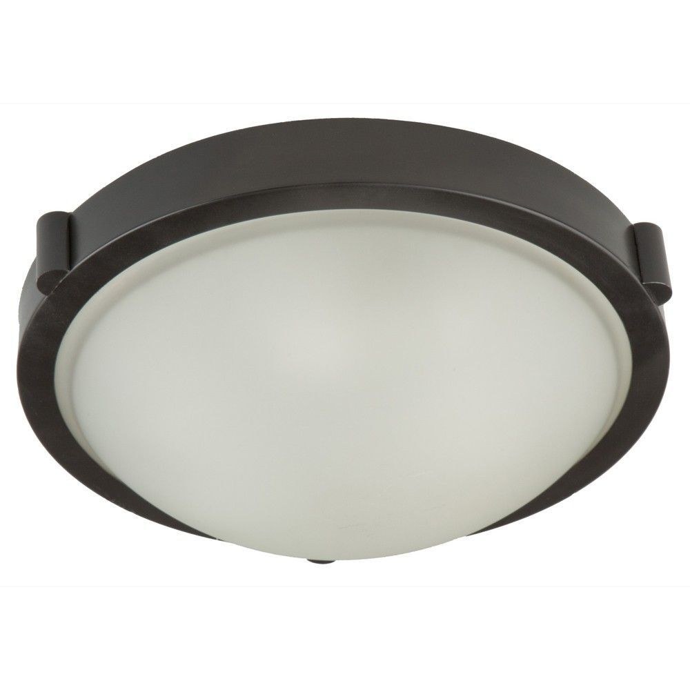 Artcraft Lighting-AC2313OB-Boise-2 Light Flush Mount-10 Inches Wide by 5.5 Inches High   Oil Rubbed Bronze Finish with Opal White Glass
