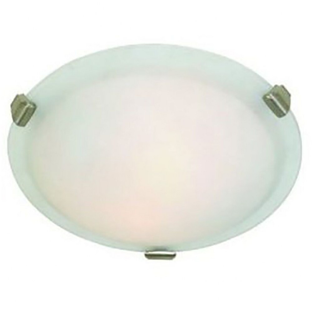 Artcraft Lighting-AC2355CH-Clip Flush-3 Light Large Round Flush Mount in Traditional Style-16 Inches Wide by 4.5 Inches High Chrome  Brushed Nickel Finish with Clear Glass