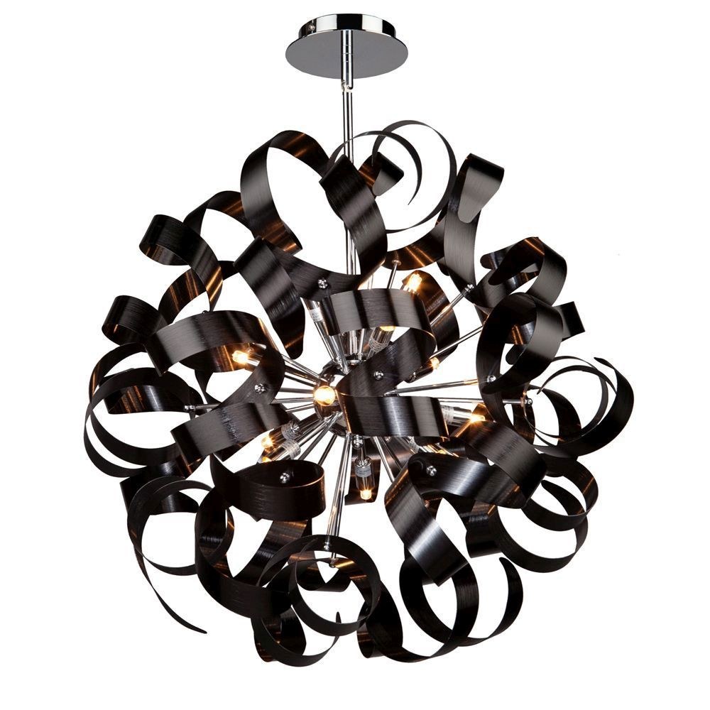 Artcraft Lighting-AC601BK-Bel Air-12 Light Pendant-24 Inches Wide by 24 Inches High   Black Finish