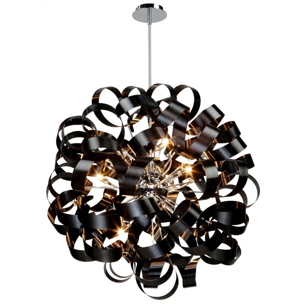 Artcraft Lighting-AC602BK-Bel Air-12 Light Chandelier-34 Inches Wide by 34 Inches High   Black Finish