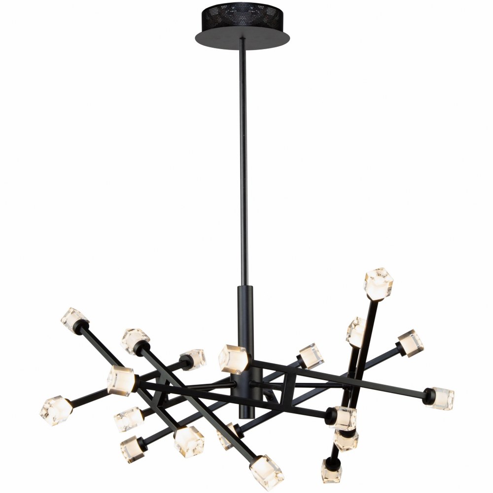 Artcraft Lighting-AC6641BK-Batton-513W 19 LED Pendant-28.75 Inches Wide by 16 Inches High   Black Finish with Clear Glass