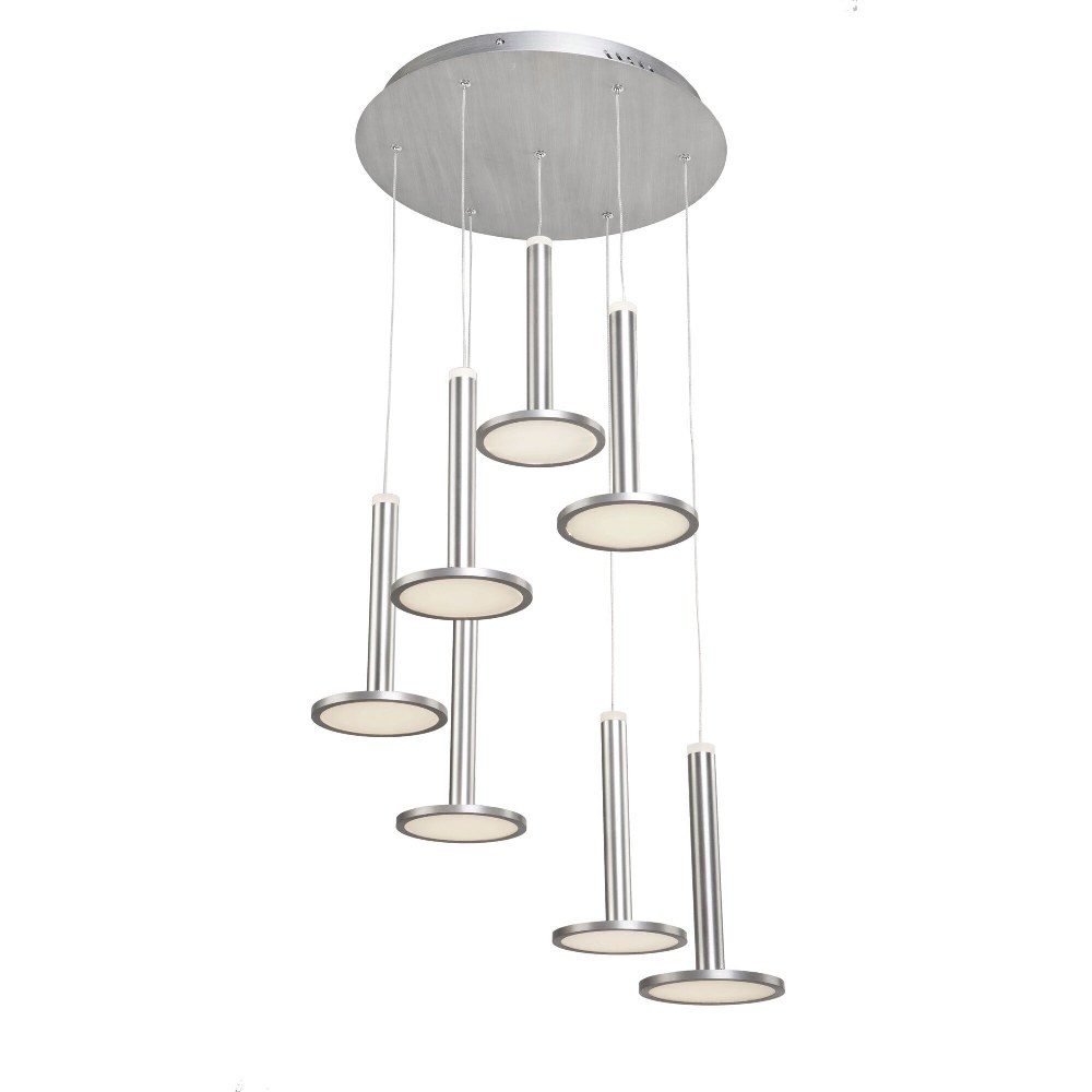 Artcraft Lighting-AC7557-Aurora-48W 5 LED Chandelier in Modern Style-17.64 Inches Wide by 10.5 Inches High   Brushed Aluminum Finish