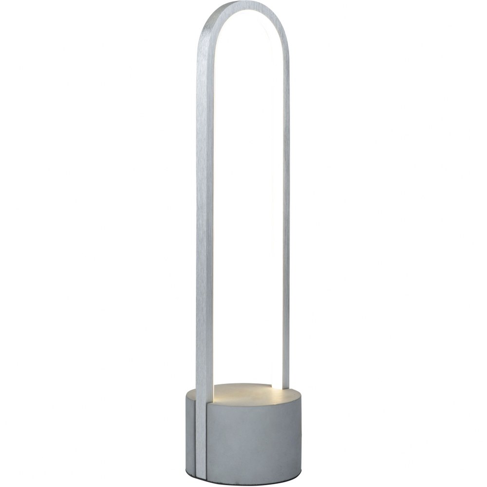 Artcraft Lighting-AC7591BA-Cortina-16W 1 LED Table Lamp-6 Inches Wide by 25 Inches High Brushed Aluminum/Grey  Brushed Aluminum/Grey Finish