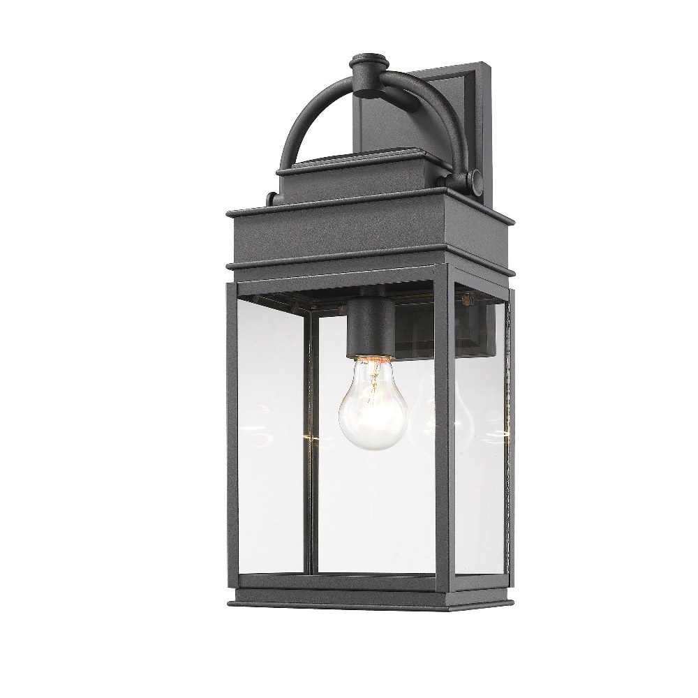 Artcraft Lighting-AC8230BK-Fulton-1 Light Outdoor Wall Mount in Traditional Style-7 Inches Wide by 19.5 Inches High Black  Oil Rubbed Bronze Finish with Clear Glass