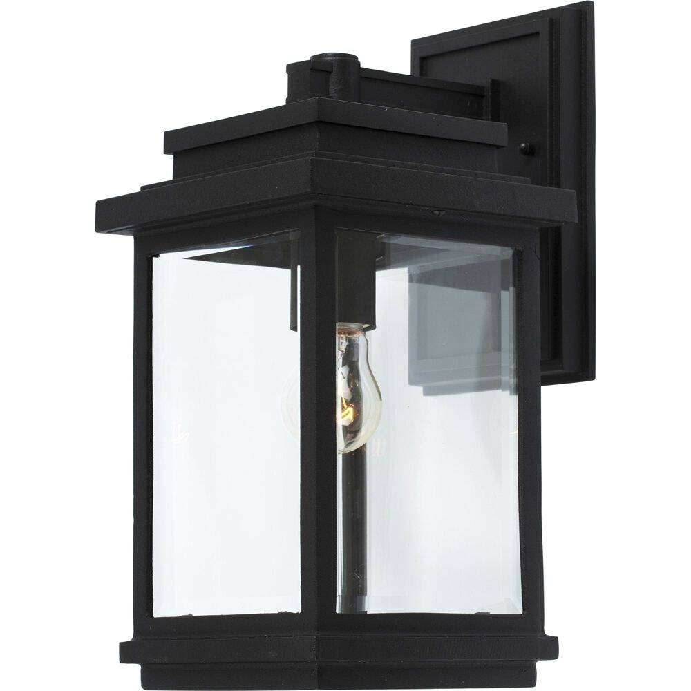 Artcraft Lighting-AC8290BK-Freemont-1 Light Outdoor Wall Mount in Transitional Outdoor Style-8.5 Inches Wide by 14 Inches High   Black Finish with Clear Glass