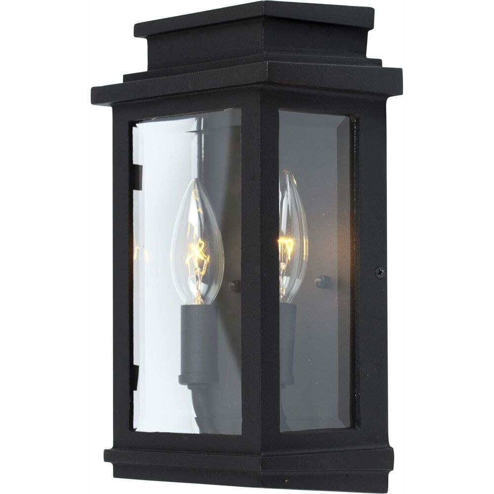 Artcraft Lighting-AC8291BK-Freemont-2 Light Outdoor Wall Mount in Transitional Outdoor Style-3.75 Inches Wide by 10.75 Inches High   Black Finish with Clear Glass