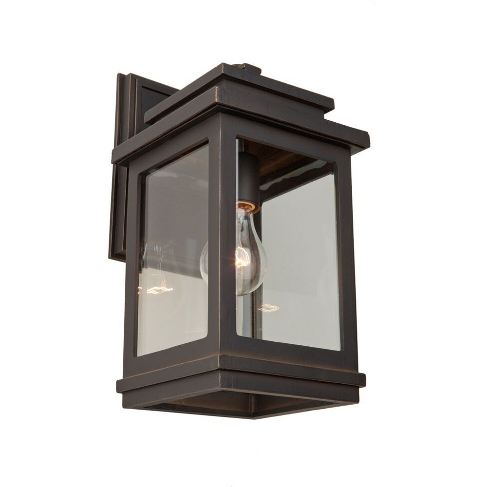Artcraft Lighting-AC8390ORB-Freemont-1 Light Outdoor Wall Mount in Transitional Outdoor Style-10.5 Inches Wide by 16 Inches High   Oil Rubbed Bronze Finish with Clear Glass