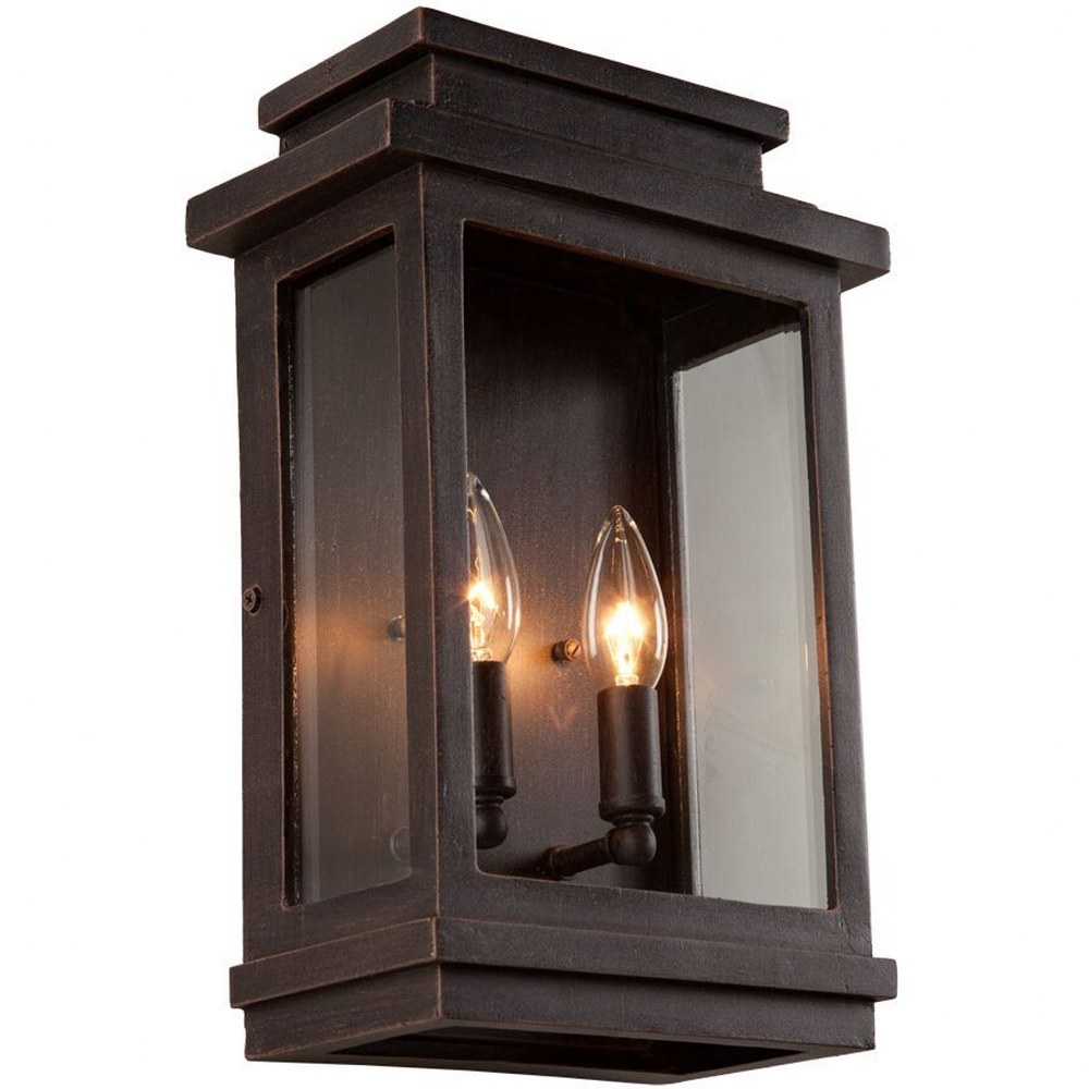 Artcraft Lighting-AC8391ORB-Freemont-2 Light Outdoor Wall Mount in Transitional Outdoor Style-5 Inches Wide by 13.5 Inches High   Oil Rubbed Bronze Finish with Clear Glass