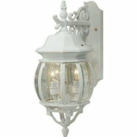 Artcraft Lighting-AC8491WH-Classico-4 Light Outdoor Wall Mount in Traditional Outdoor Style-11 Inches Wide by 29.5 Inches High White  Black Finish with Clear Glass