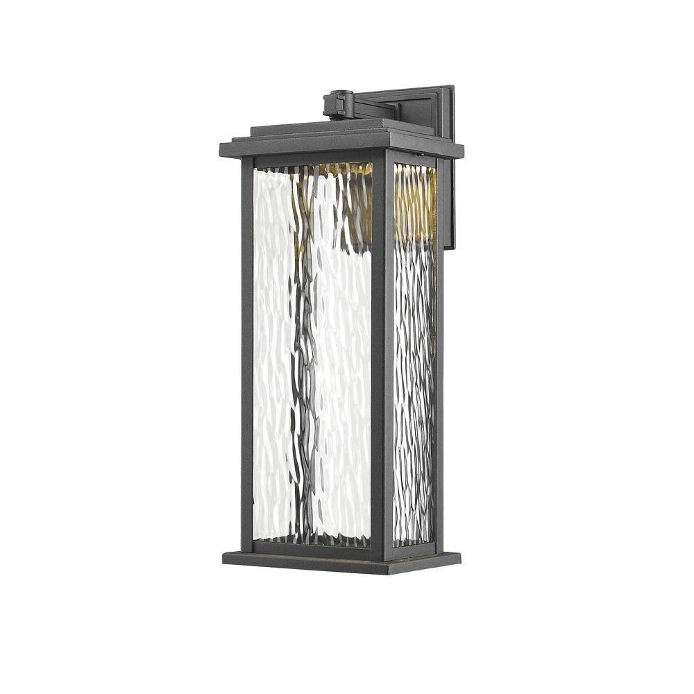 Artcraft Lighting-AC9071BK-Sussex Drive-9W 1 LED Outdoor Wall Mount in Contemporary Outdoor Style-6.5 Inches Wide by 17 Inches High Black  Oil Rubbed Bronze Finish with Water Glass