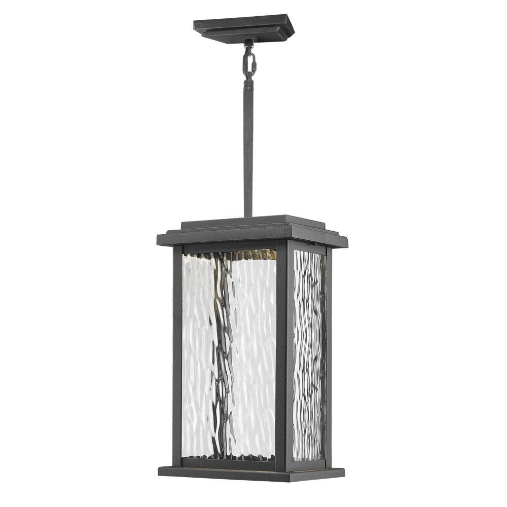 Artcraft Lighting-AC9075BK-Sussex Drive-9W 1 LED Outdoor Hanging Lantern in Contemporary Outdoor Style-7 Inches Wide by 12 Inches High Black  Oil Rubbed Bronze Finish with Water Glass