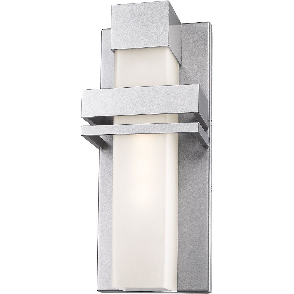 Artcraft Lighting-AC9150SL-Camden-6W 1 LED Outdoor Wall Mount in Modern Style-4 Inches Wide by 16 Inches High Silver  Silver Finish with Acid White Glass